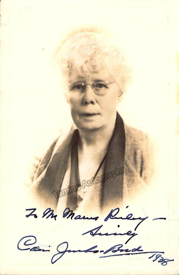 Jacobs-Bond, Carrie - Signed Photograph 1938