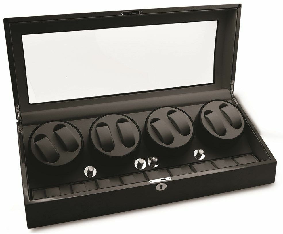 Rotations High Gloss Black Finish 8-Watch Winder