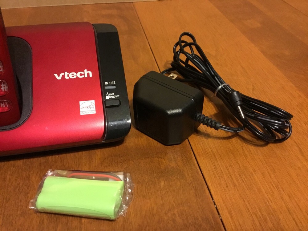 Red VTECH Cordless CS6719-16 Phone System Caller ID / Waiting Tested & Working