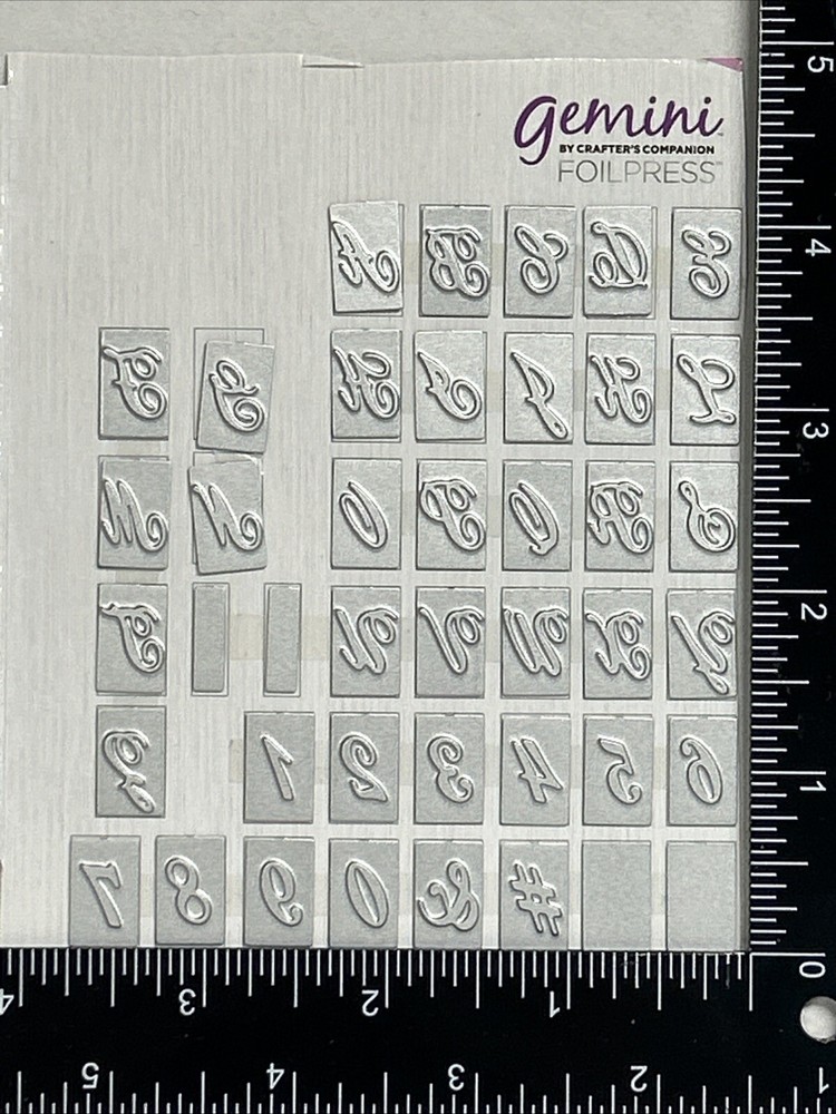 Gemini Monogram Die Traditional Script Alphabet 42 Pcs Silver