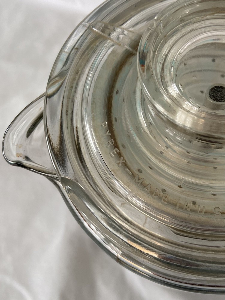 Vintage Pyrex Flame Ware Complete Stove Top Percolator With Bakelite Handle
