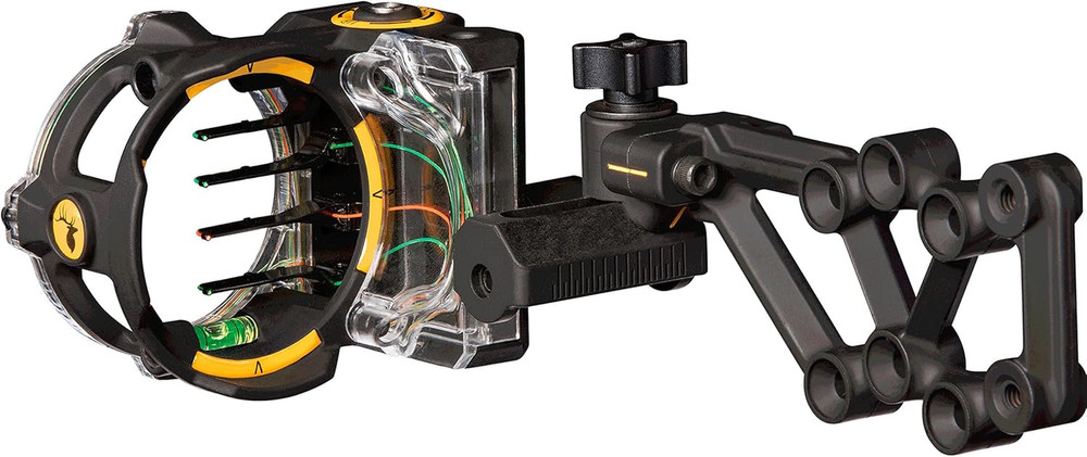 Trophy Ridge React H4 Bow Sight - 4 Pin Sight, Tool Less Windage and Elevation A