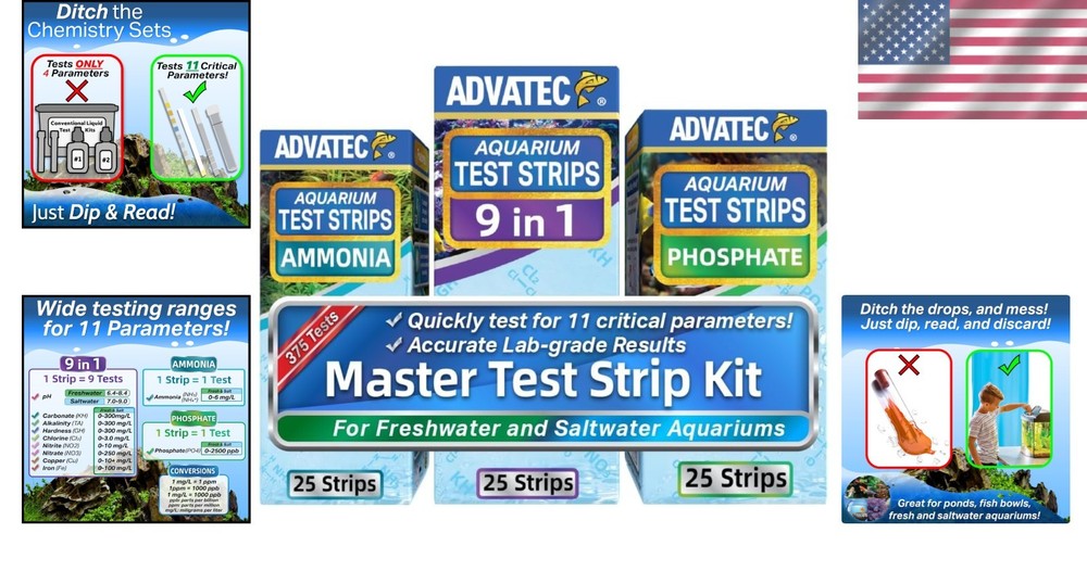 Master Strips - Freshwater, Saltwater, Reef - 275 Tests