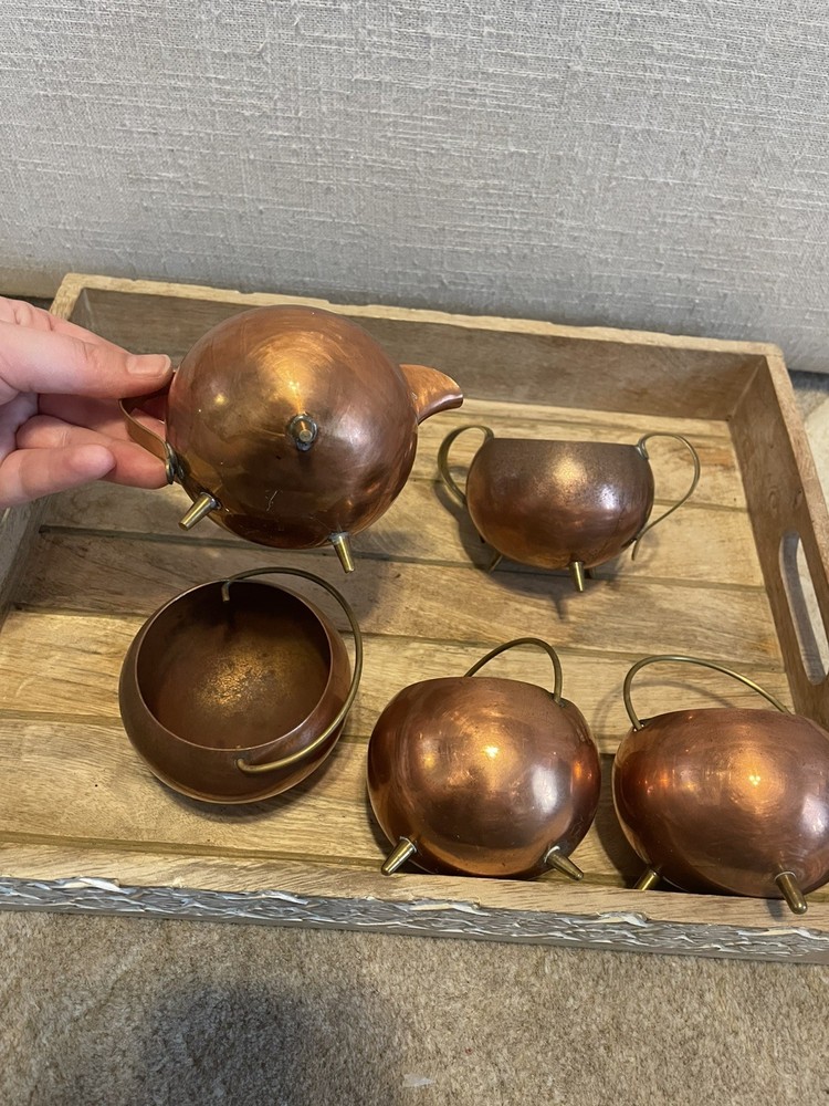 Vintage 1970s Coppercraft Guild Copper Brass SET