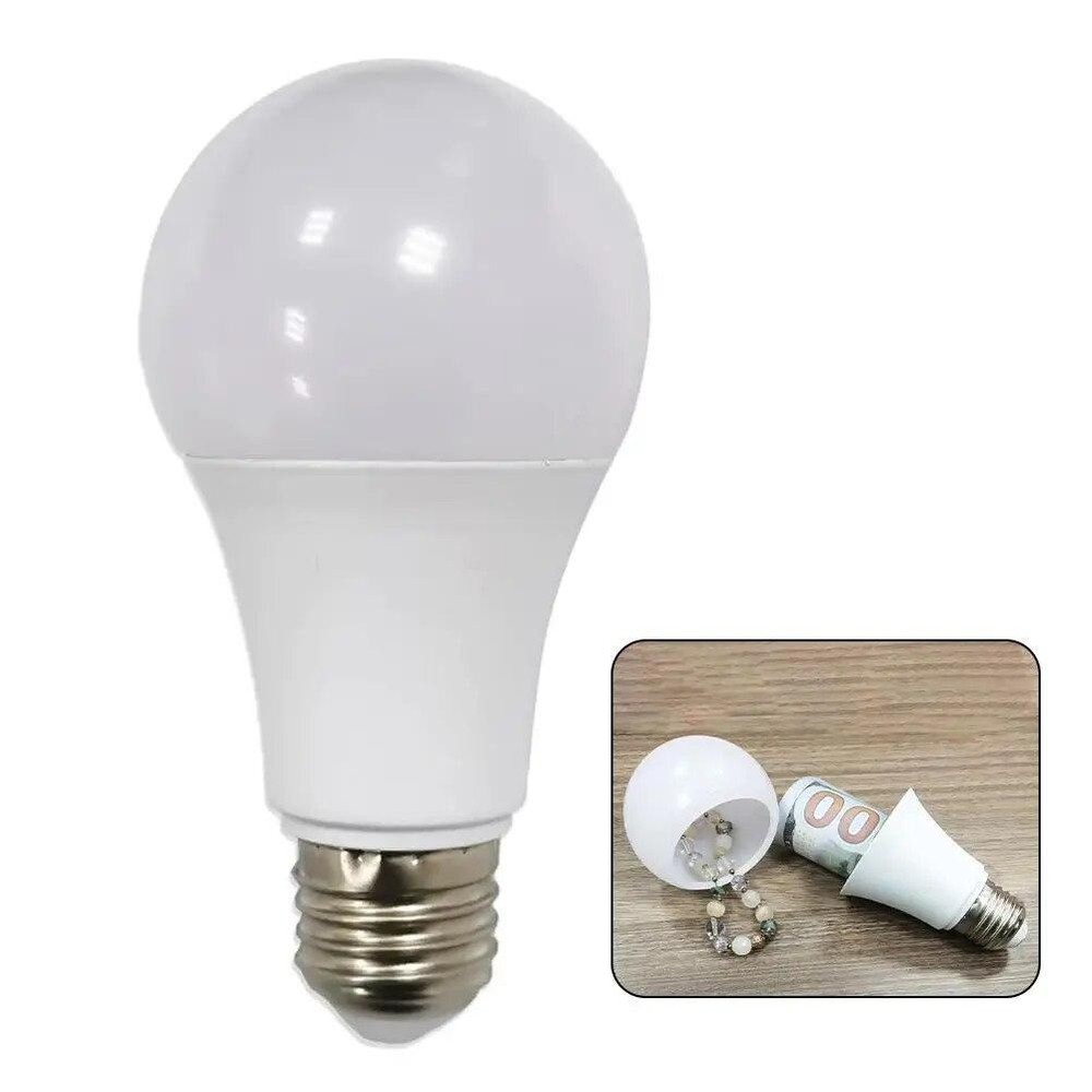 Light Bulb Secret Compartment Safe Hollow Diversion Hidden Stash Can Security
