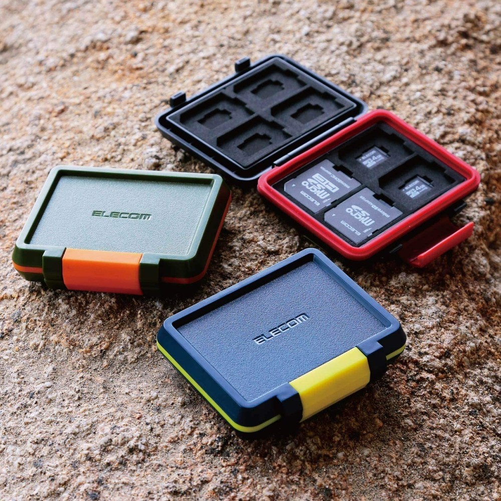 Elecom Memory Card Case SD8 Sheets MicroSD8 Pieces Storage Shock Resistant