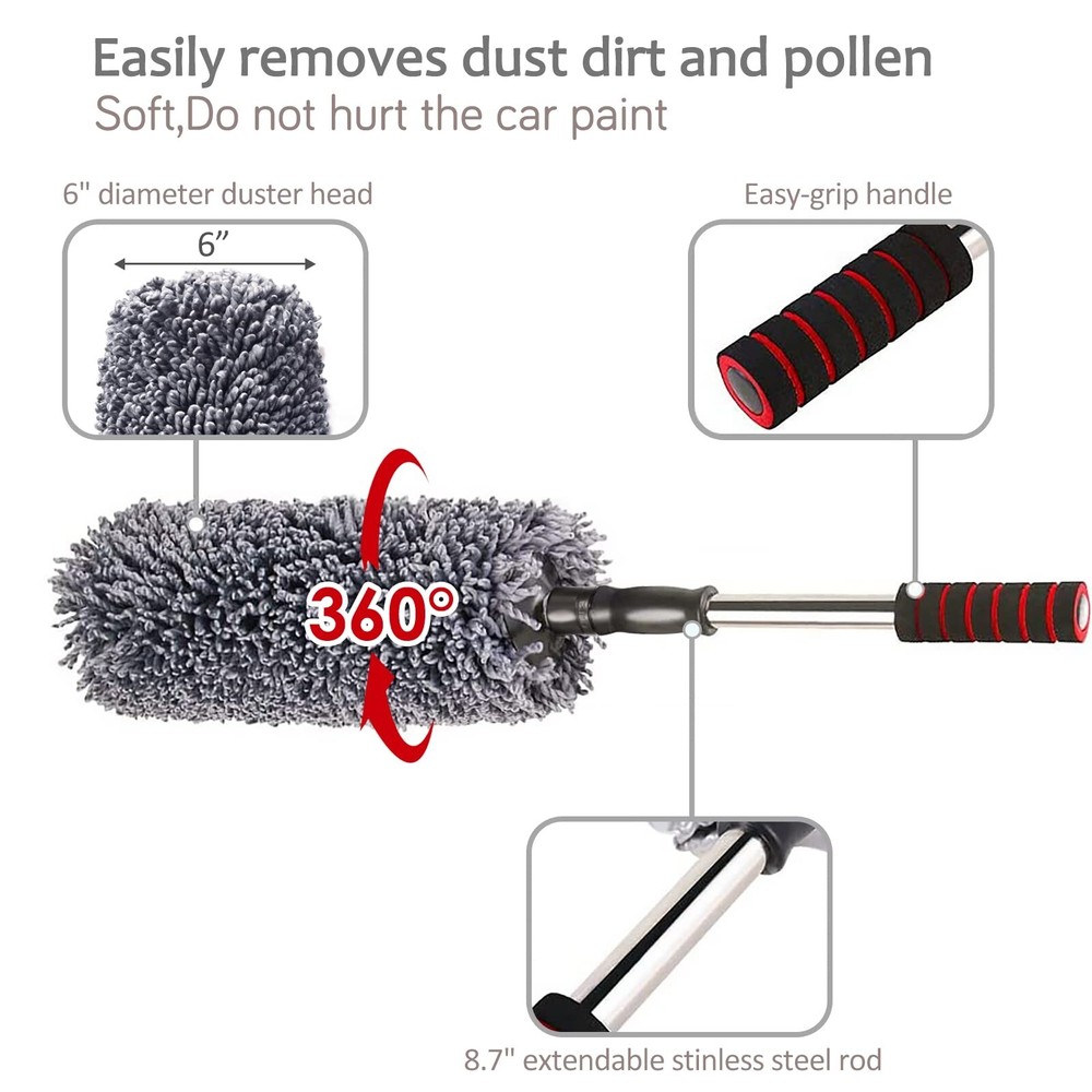 Ultimate Car Duster Kit，Best Microfiber Multipurpose Duster,Interior &Ext