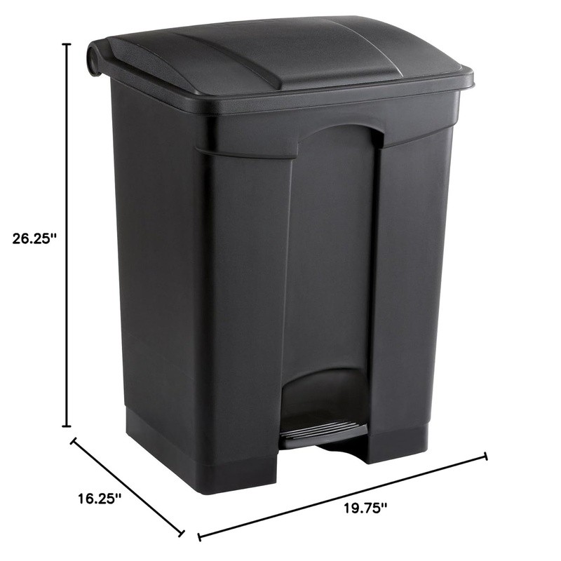 Hands-Free Step-On Trash Can Plastic Waste Container Office Kitchen Bathroom New