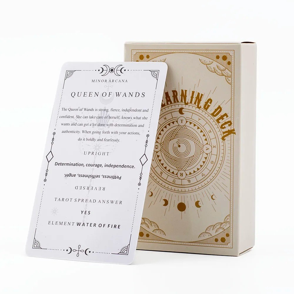 Tarot Learning Deck 81 Cards Beginner English Divination Fortune Telling Game