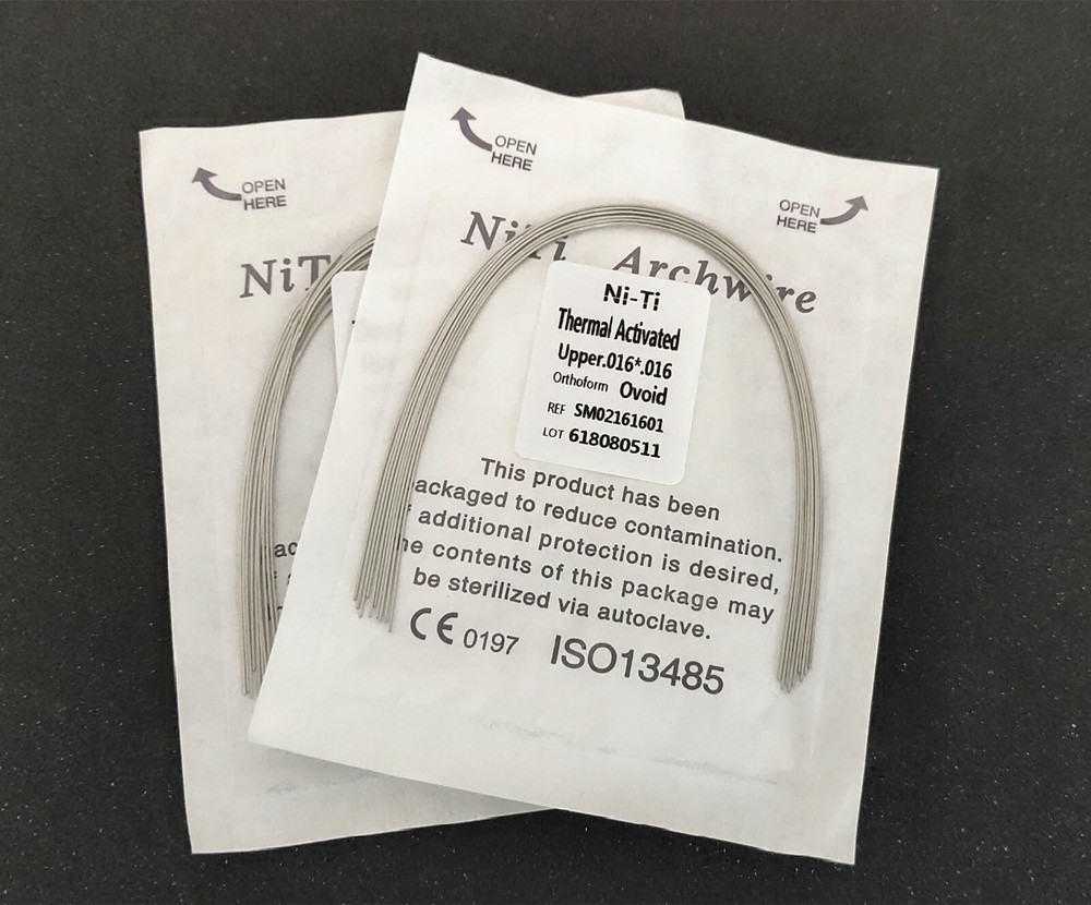 10 Packs Dental Arch Wires Thermal Activated NITI Rectangular Oval Form