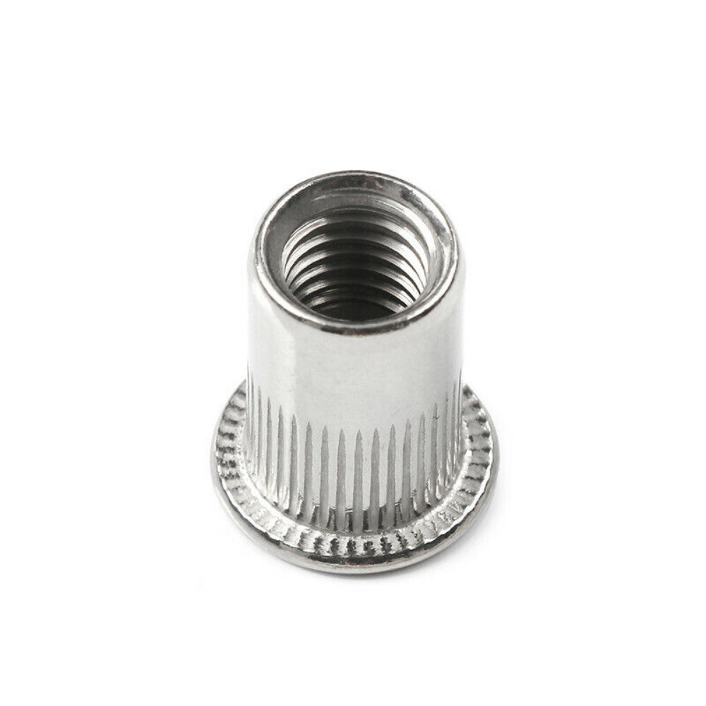 150Pcs RIVET NUT Flat Head Threaded Insert Aluminum Rivet Nutsert Set Kit