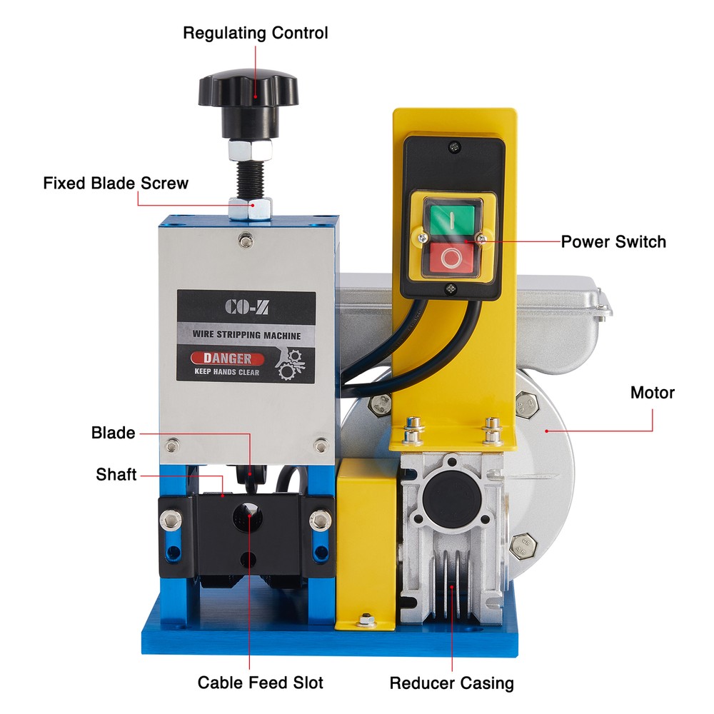 Electric Wire Stripping Machine Copper Cable Peeling Stripper Metal Recyc