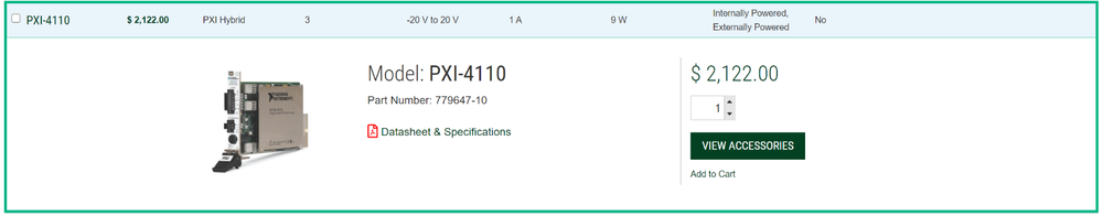 National Instruments NI PXI-4110 Programmable DC Power Supply ONLY