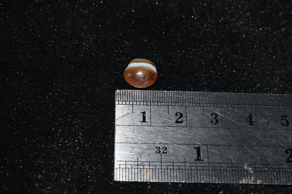 Authentic Ancient Central Asian Banded Agate Stone Bead in good Condition