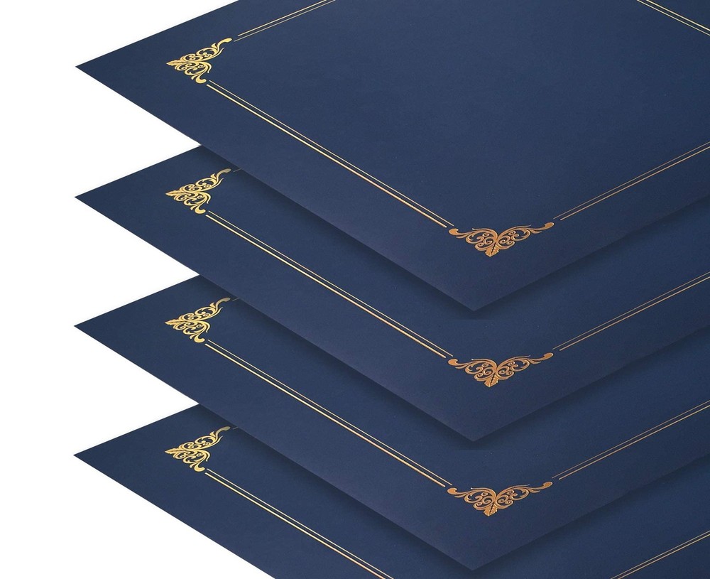 Better Office Products 25 Pack Navy Blue Certificate Letter Size,