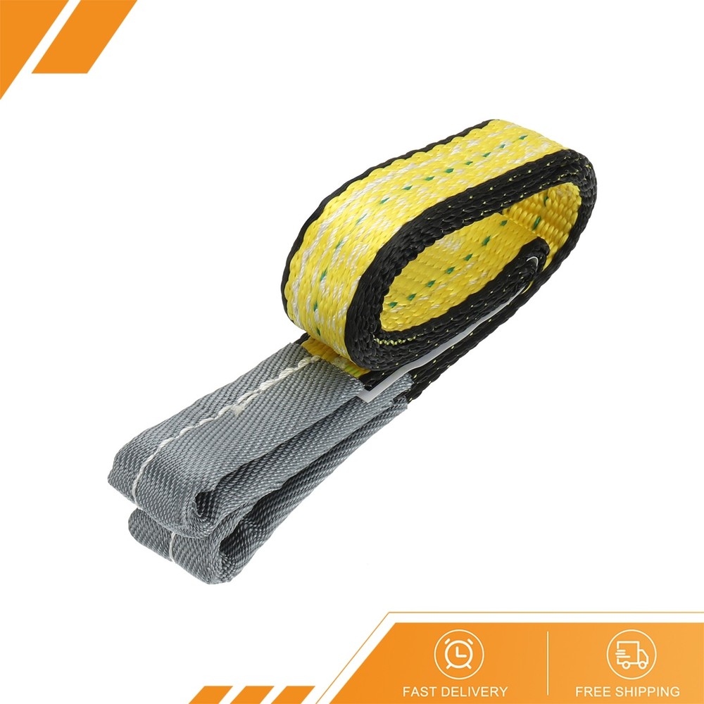 2-Ply 1"x2' Lift Strap 3100lbs Polyester Tie Down Web Straps Yellow