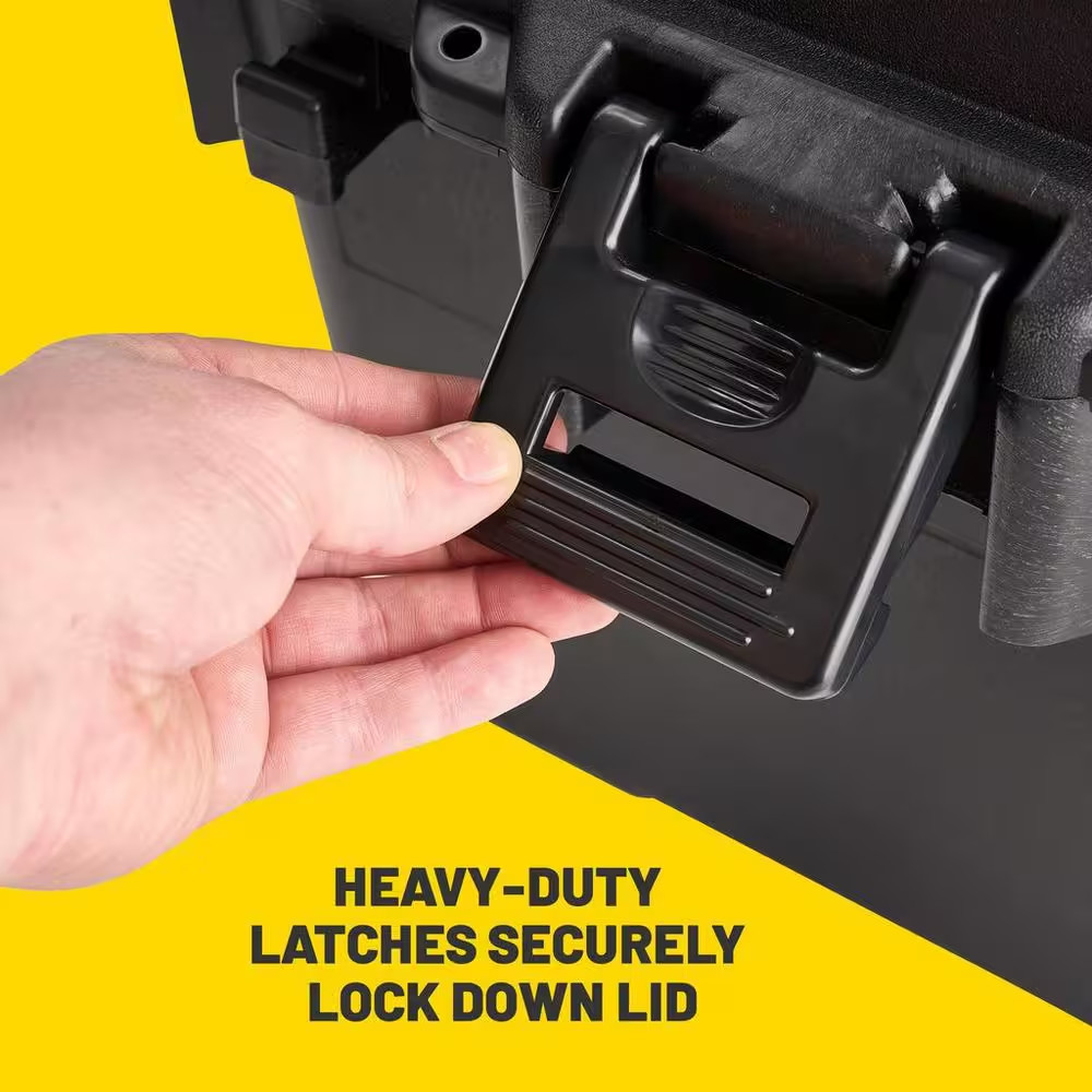 14 Gallon Black Storage Box Durable & Secure