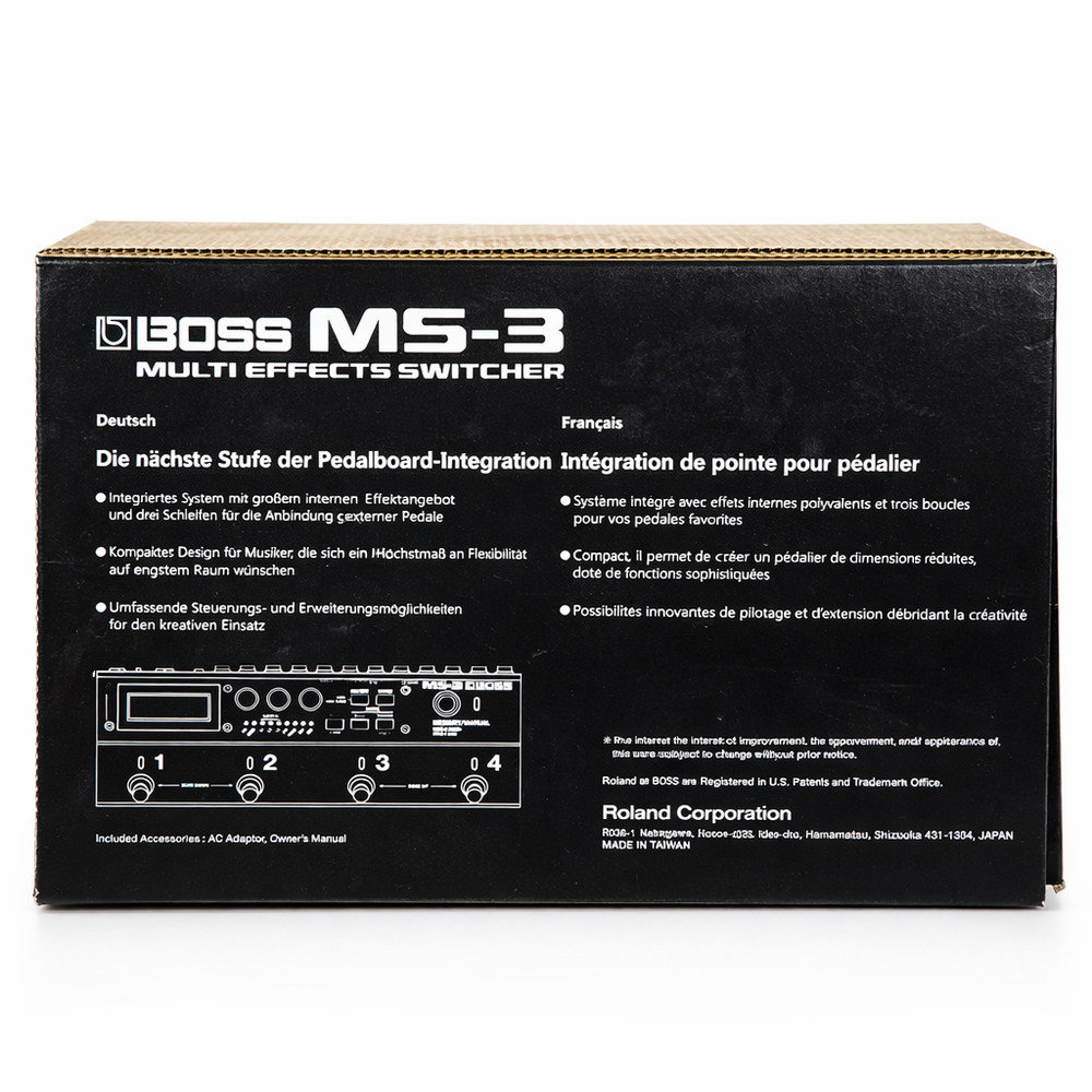 BOSS MS-3 MULTI EFFECTS SWITCHER RETAIL BOX + USER MANUAL + DOCUMENTATION ONLY