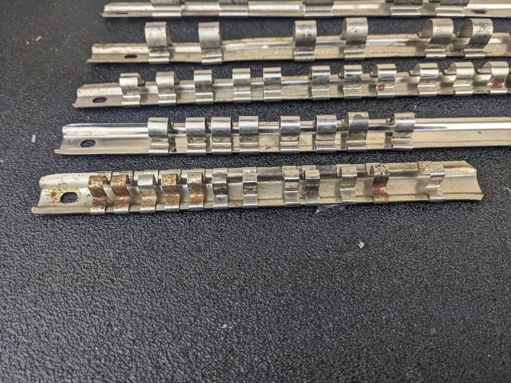 Mac Tools Metal Socket Rack Rail Lot USA