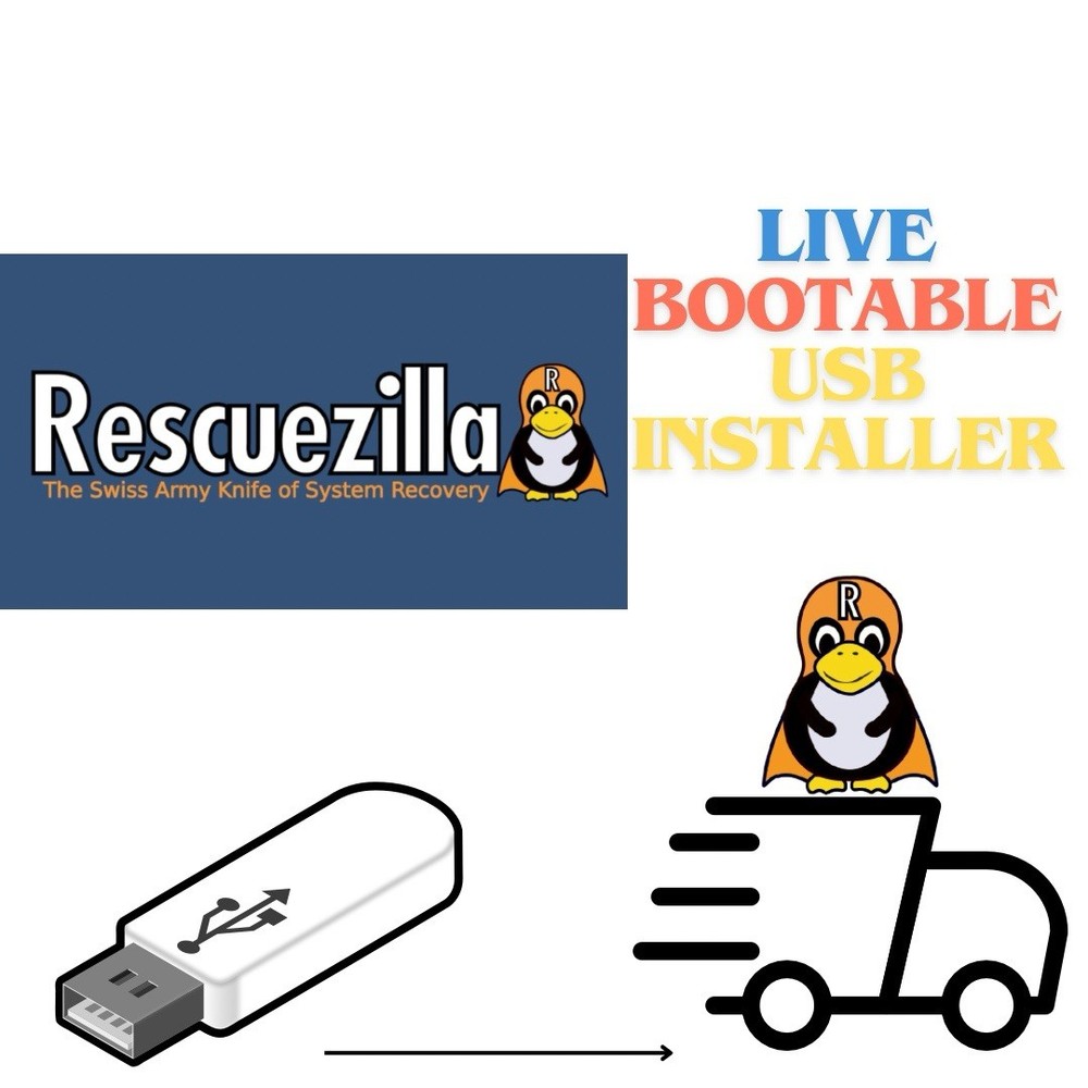 Rescuezilla 8Gb Bootable USB Tools System Recovery |Clone Partition Flash Drive