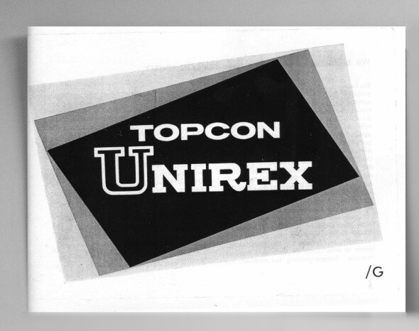 Topcon Unirex Instruction Manual Reprint (German)