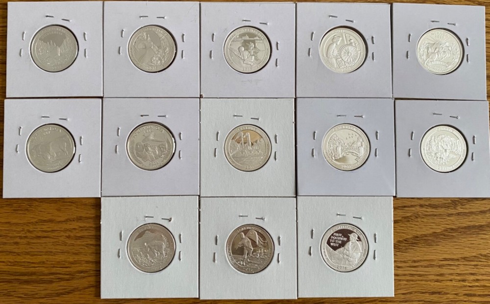 13 Silver Proof Quarters