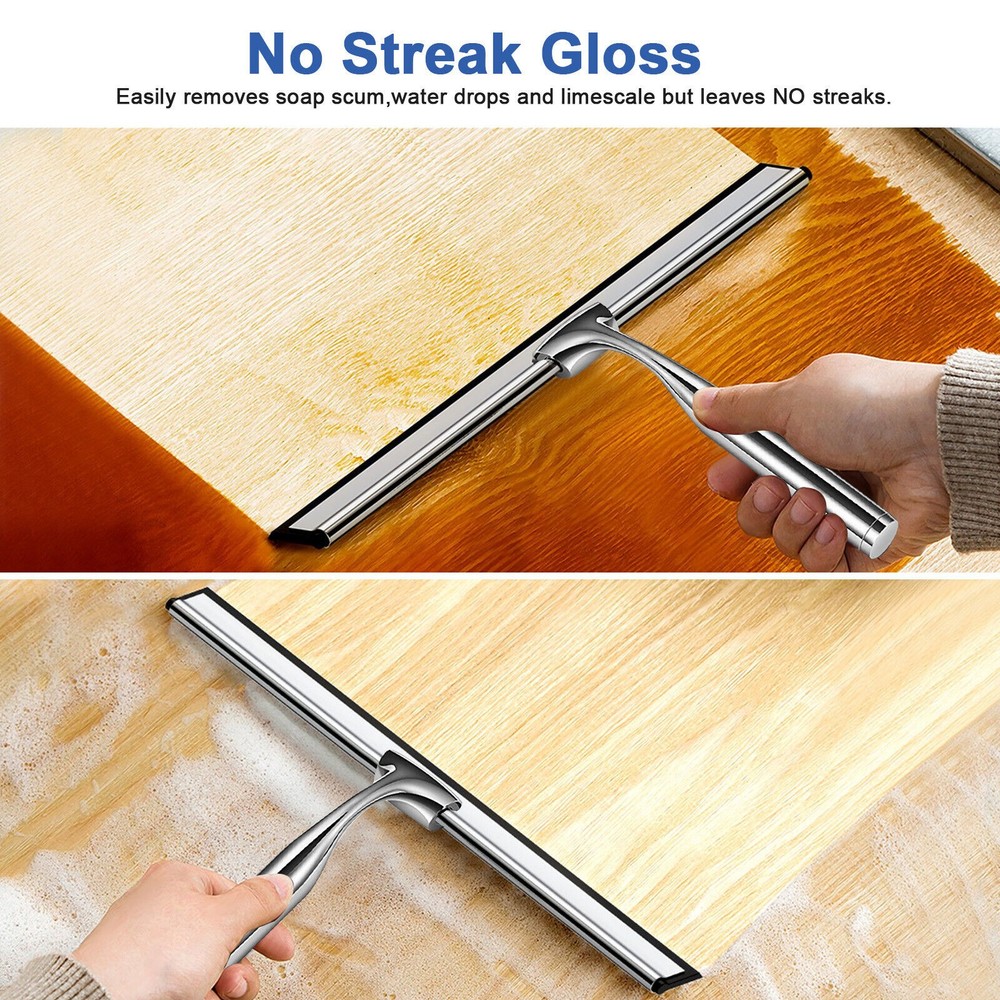 Glass Wiper Durable Replacement Squeegee Shower Cleaner Doors Bathroom Windows