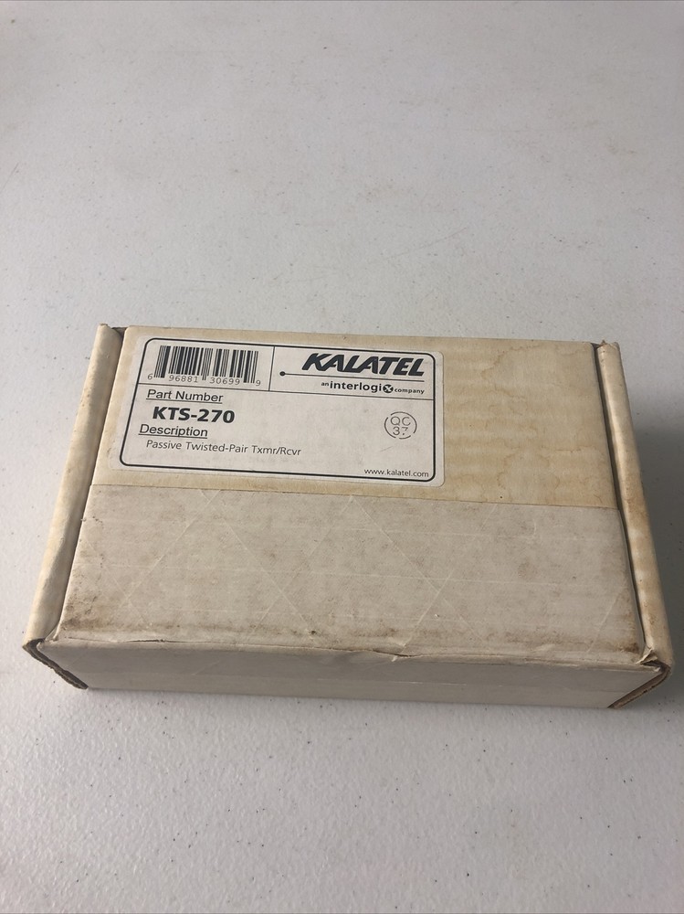 Kalatel Interlogix KTS-270 Passive Twisted-pair Transceiver Receiver