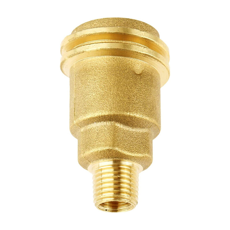 Solid Brass QCC1 Nut Propane Gas Fitting Adapter 1/4" Male Pipe Thread Connector