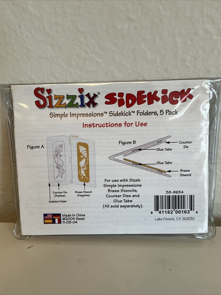 sizzix sidekick folder 5 pack, 38-9654