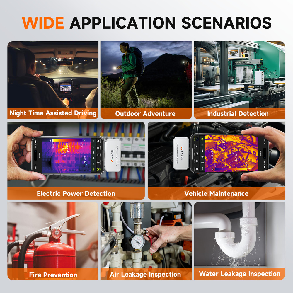 Thermal Camera (for iPhone) Infrared Thermal Imaging Camera 256*192 Resolution