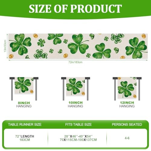 St Patricks Day Decorations, St. Patrick's Day Shamrock Table Runner ,Spring