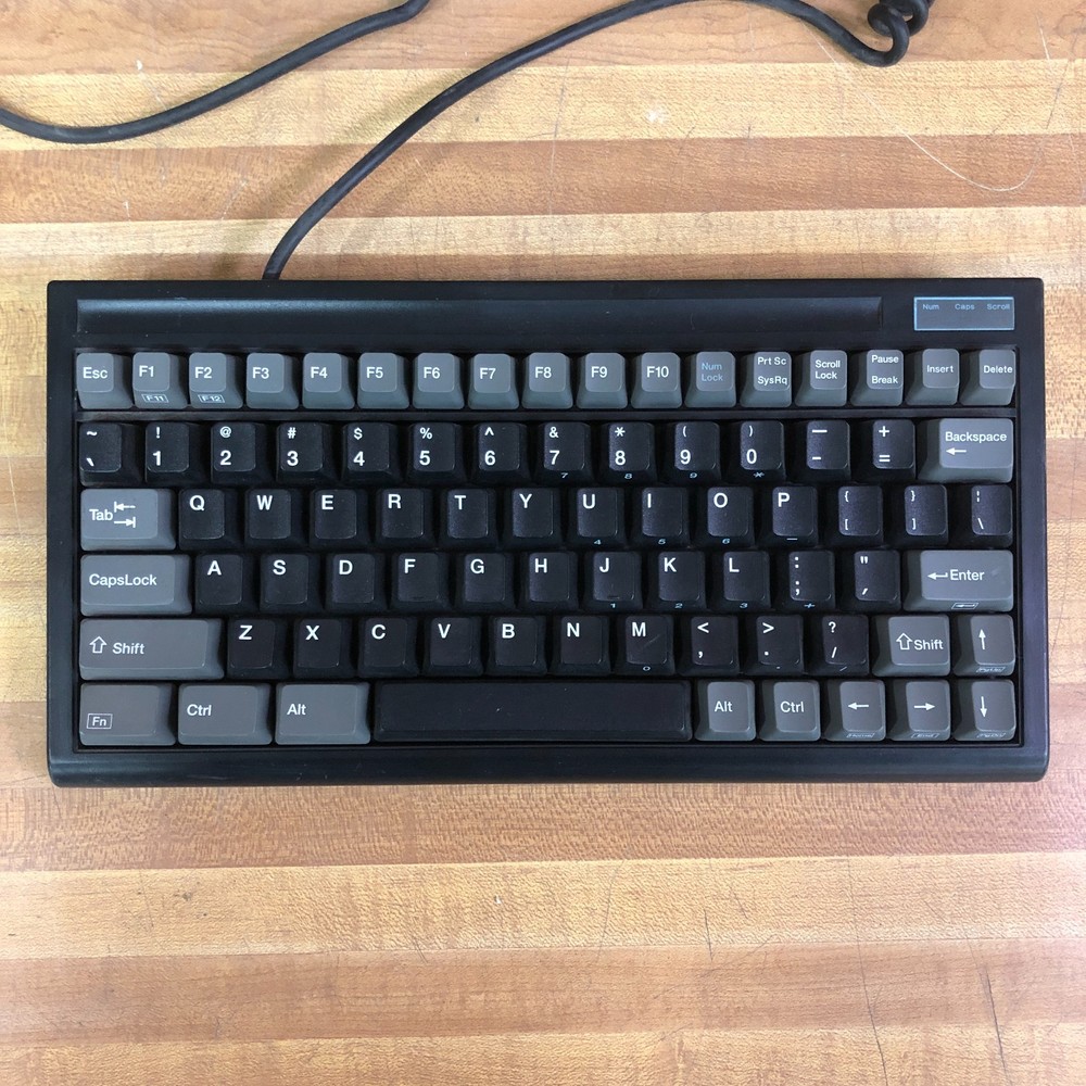 BTC 5100 Compact AT 5-Pin DIN Computer Black Mini Keyboard (TESTED WORKS)