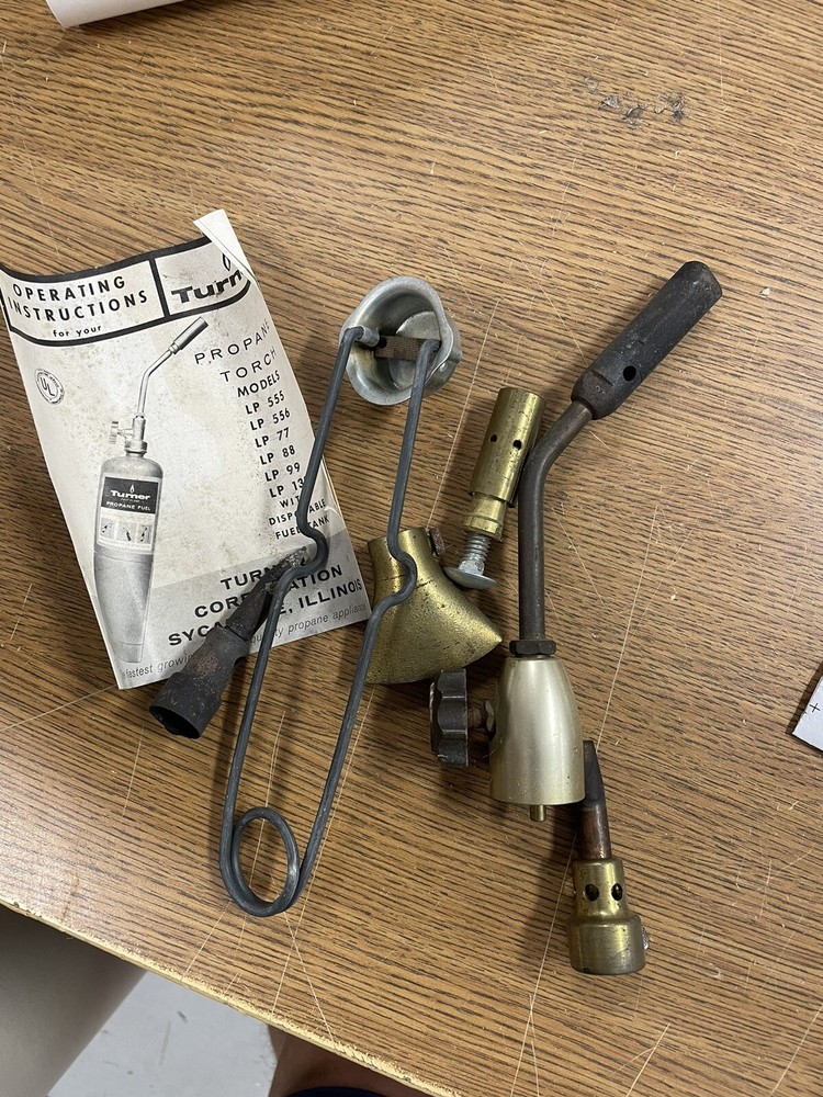 Vintage Turner Propane Torch Kit Attachments BLN