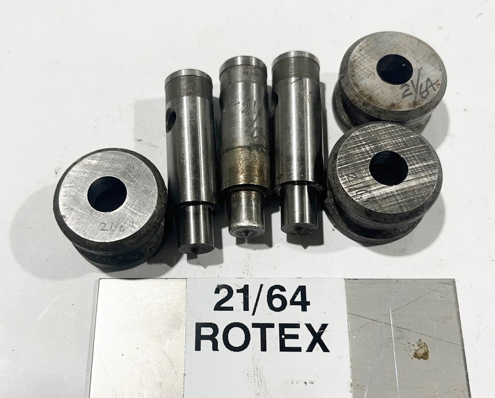 Rotex Turret Punch and Die Set - 21/64"