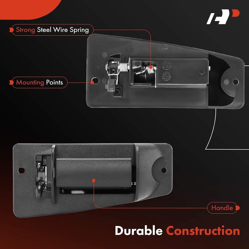 A-Premium - Extended Cab Door Handle Rear Left Driver and Textured Black