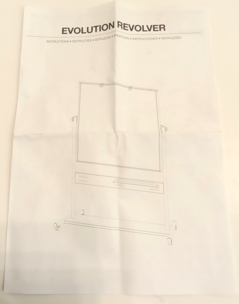 MasterVision Evolution Revolver Mobile Dry-Eraseboard Easel Casters & Hardware