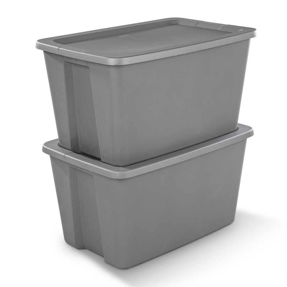Extra Large Storage Bin, 30 Gallon Plastic Storage Container with Snap-On Lid.