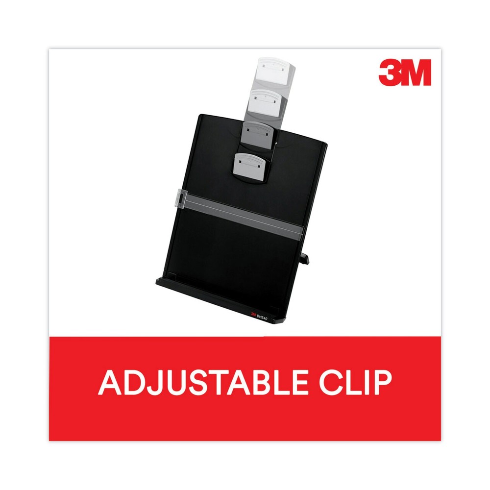3M Fold-Flat Freestanding Desktop Copyholder, Plastic, 150 Sheet Capacity, Blac