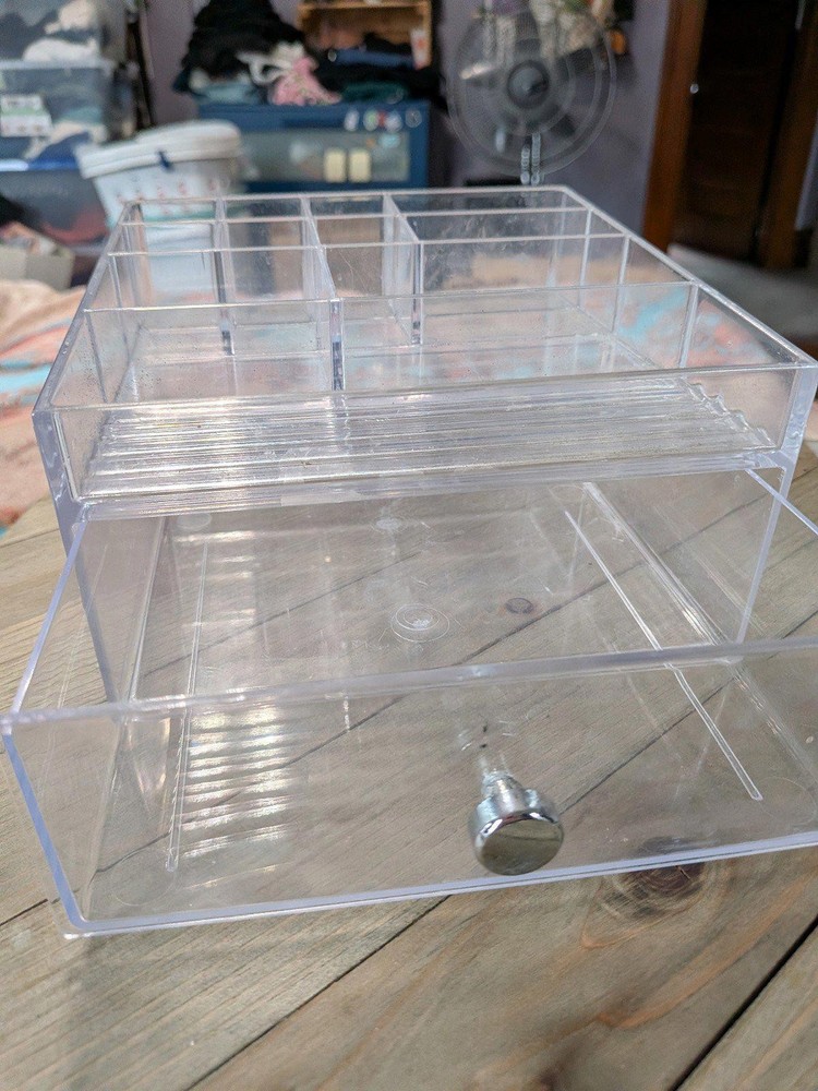 Organizer for makeup vanity storage clear acrylic drawer