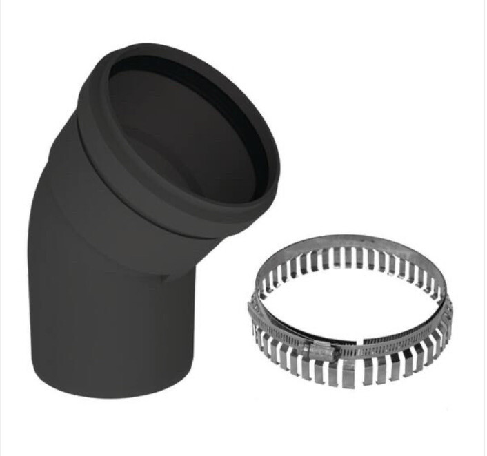 DuraVent PolyPro 3PPS-E45BC - 3" Single Wall PP - Elbow 45 Degree UV Black Qty:6