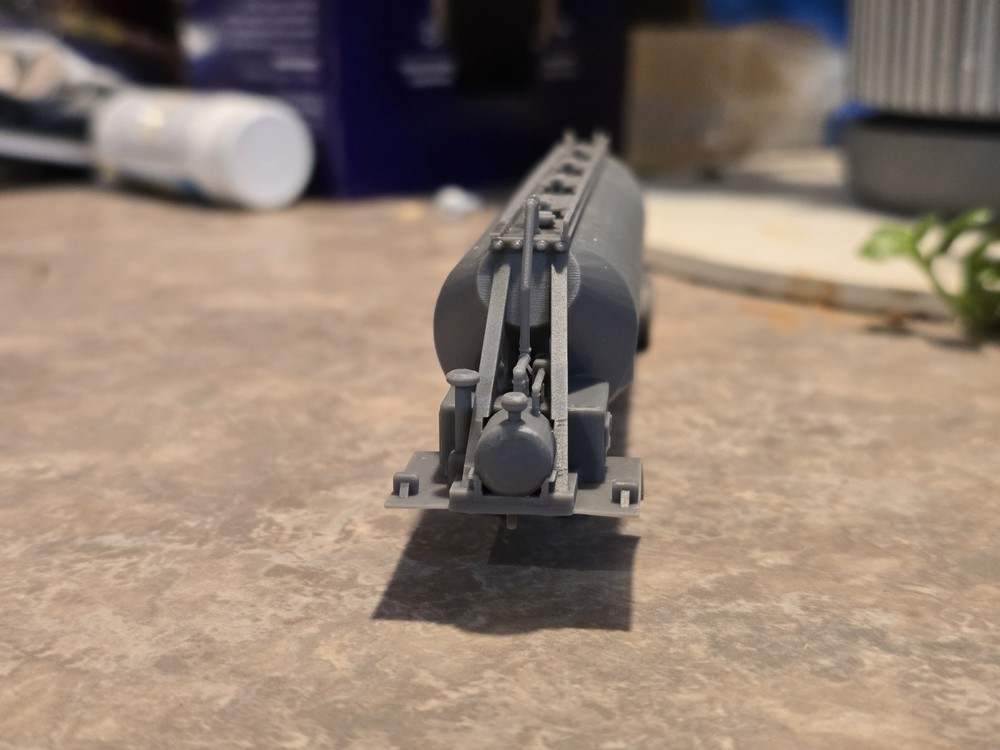 Ho Scale 4 Bay Pneumatic Dry Bulk Trailer Undecorated Kit 3d Printed