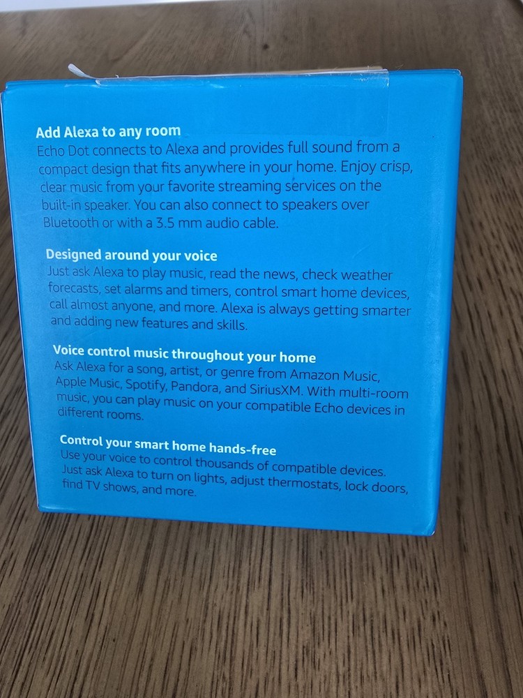 New in Sealed Box- Amazon Echo Dot (3rd Generation) Smart Speaker - Plum