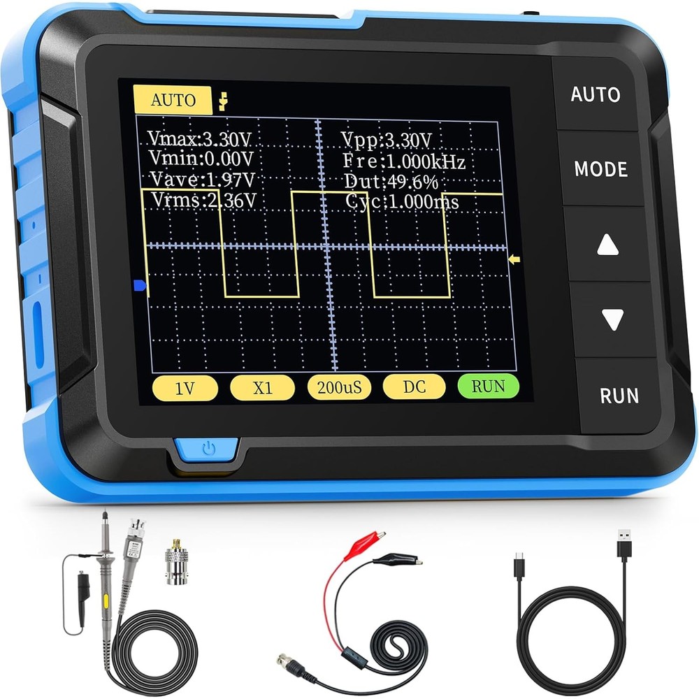 Handheld Oscilloscope Digital Tester for Electronic Troubleshooting Learning Kit