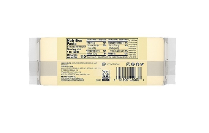 Land O Lakes Sharp White Cheddar Cheese, 8 oz (3 Pack)