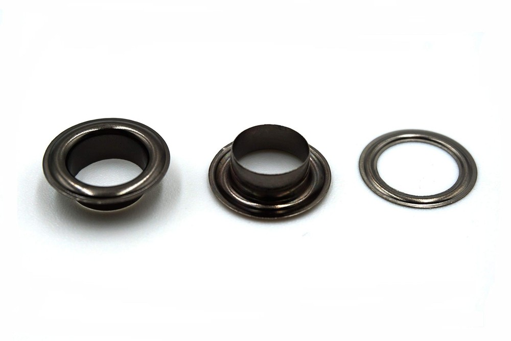 Solid Brass Grommets Eyelets 100 Pack 3/8"10x16.5 Gun Black