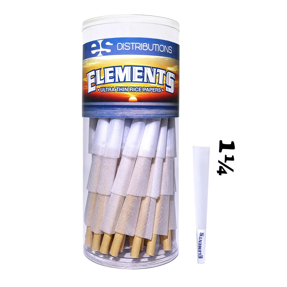 Elements Rolling Paper 1 1/4 Pre-Rolled Cones | 50 Pack