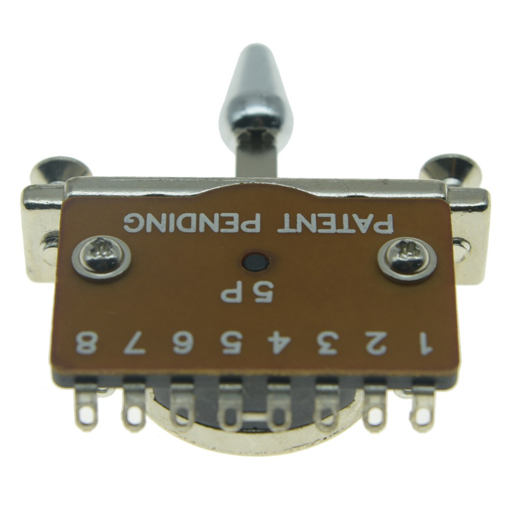 Heavy Duty 5 Way Guitar Pickup Lever Switch Chrome Tip