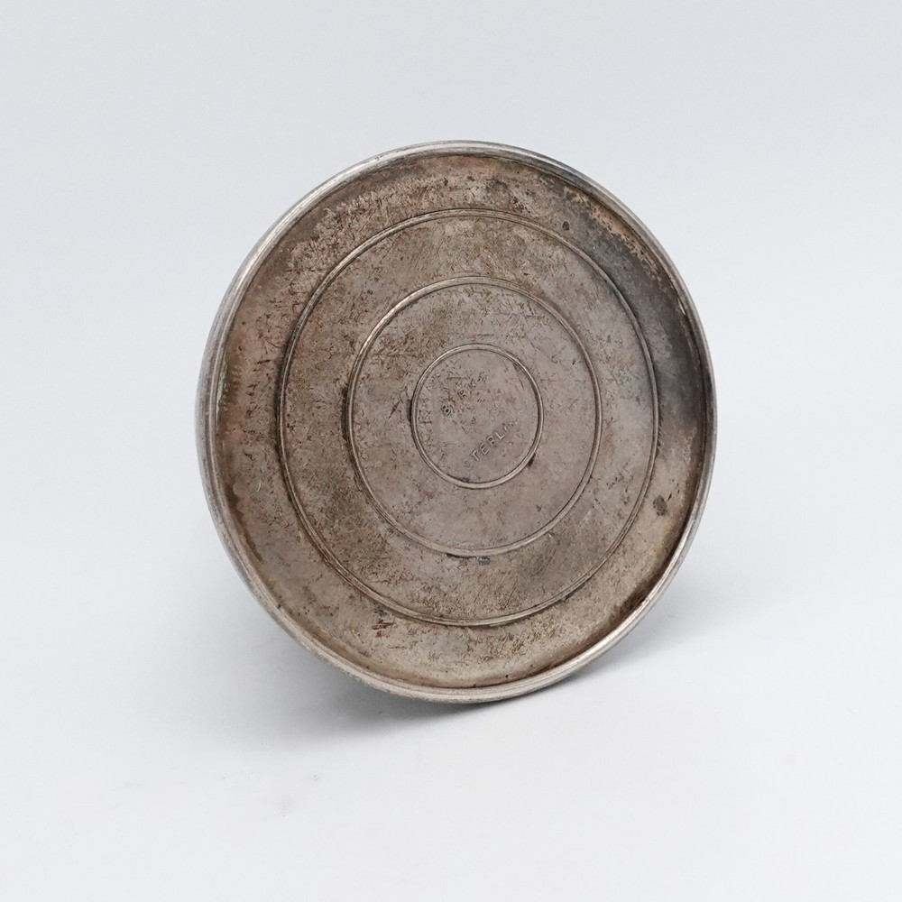 Birks Sterling Silver Art Deco Dome Ring Box