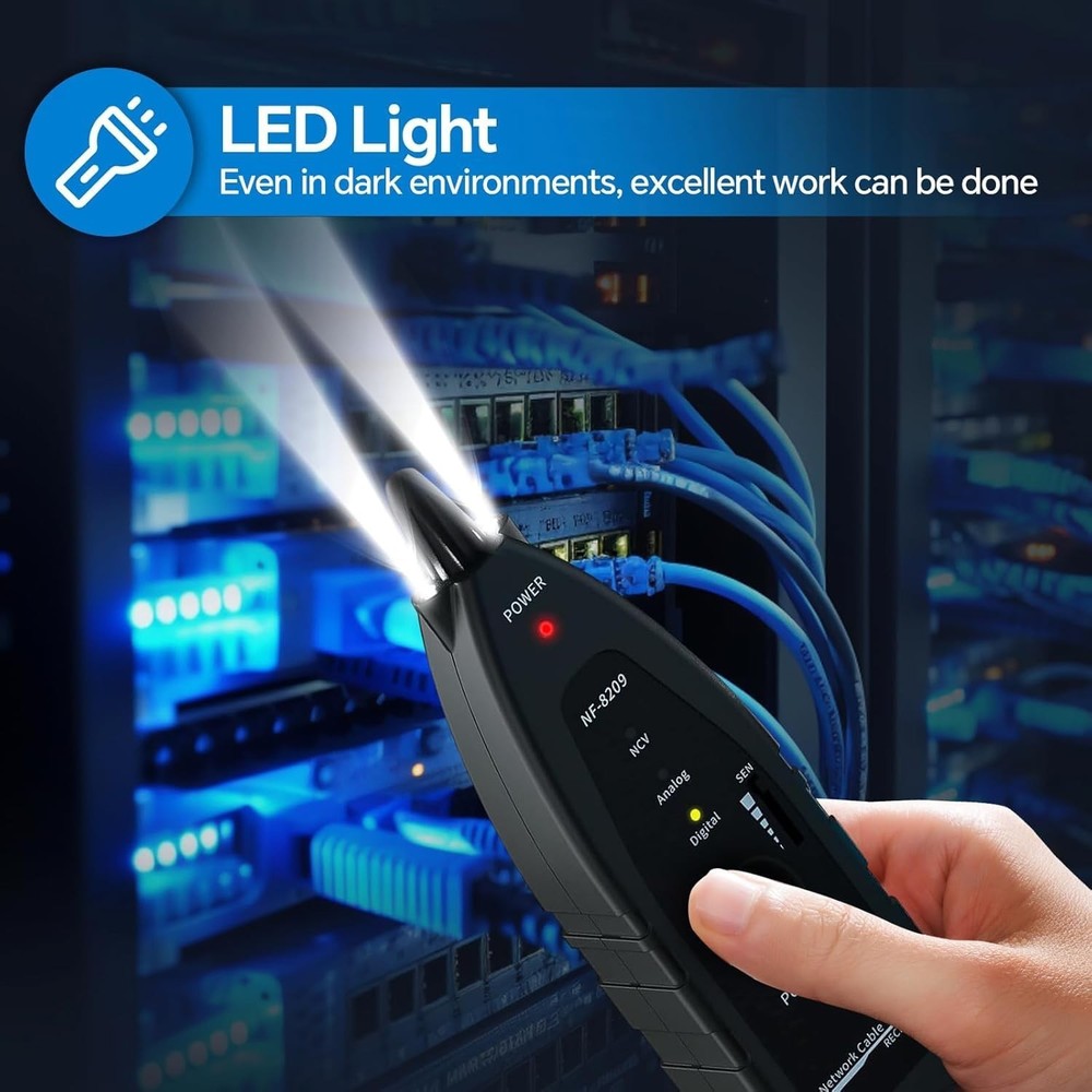 Multi-Function Network Cable Tester with POE & NCV – Essential Tool for Pros